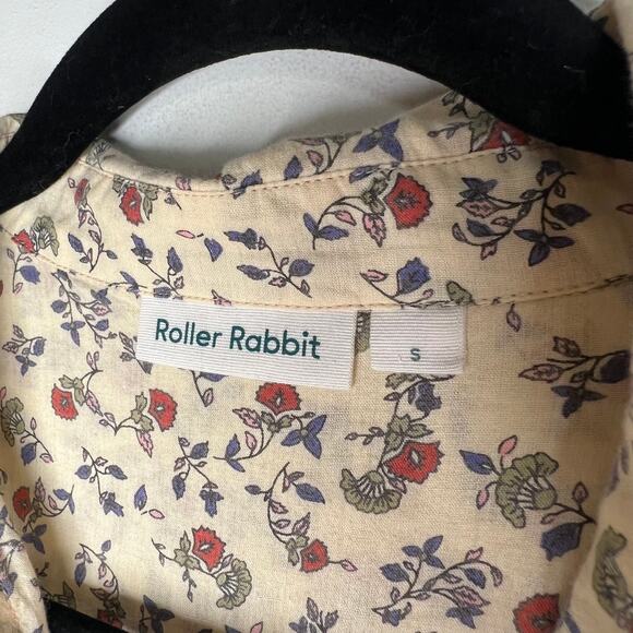 Roller Rabbit Floral Long Sleeve Blouse Size Small - Picture 6 of 7